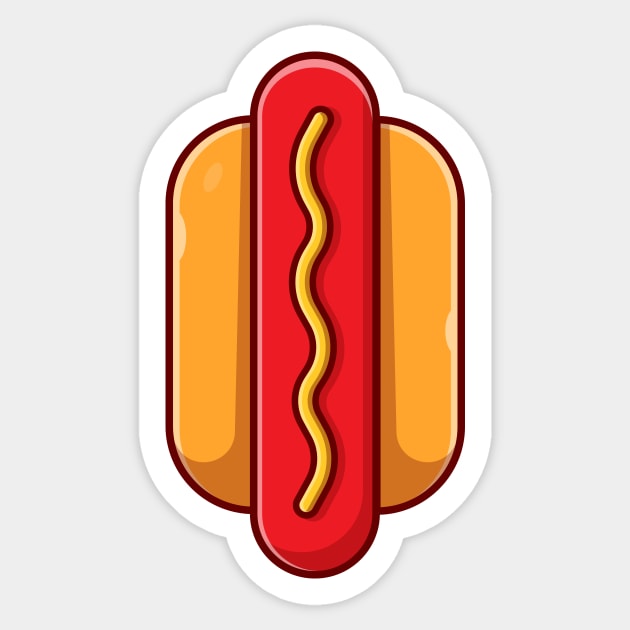 Hotdog Cartoon Vector Icon Illustration (21) Sticker by Catalyst Labs